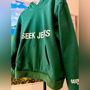 Seek Jesus Heavy Hooded Sweatshirt | Size S
